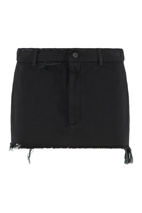 25FW 발렌시아가 울 블렌드 니트 플리츠 맥시 스커트 838756 BLACK