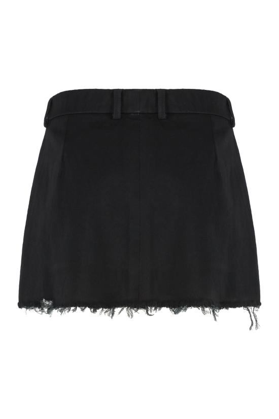 25FW 발렌시아가 울 블렌드 니트 플리츠 맥시 스커트 838756 BLACK - BALENCIAGA
