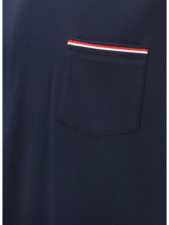 26FW 톰브라운 밀라노 코튼 오버사이즈 포켓 티셔츠 MJS183A07323 NAVY - THOM BROWNE