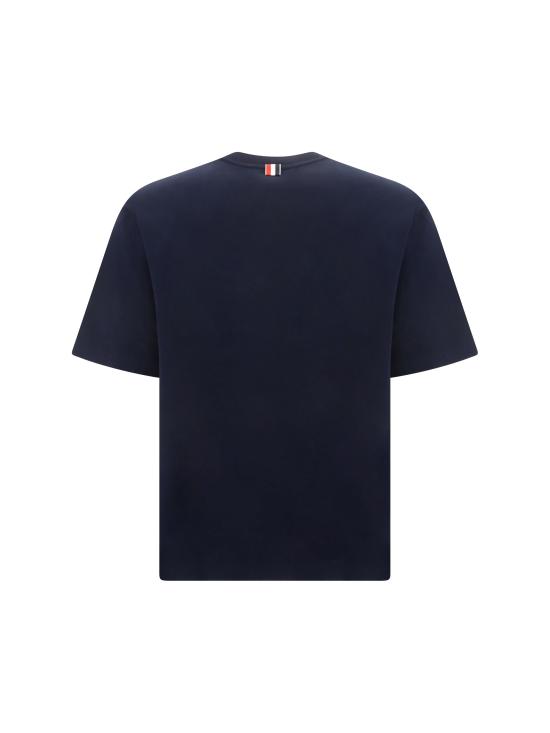 26FW 톰브라운 밀라노 코튼 오버사이즈 포켓 티셔츠 MJS183A07323 NAVY - THOM BROWNE