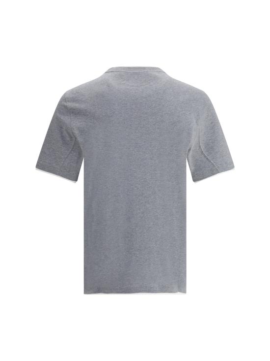 26FW 브루넬로 쿠치넬리 자수 로고 티셔츠 M0B137427 GRAY - BRUNELLO CUCINELLI