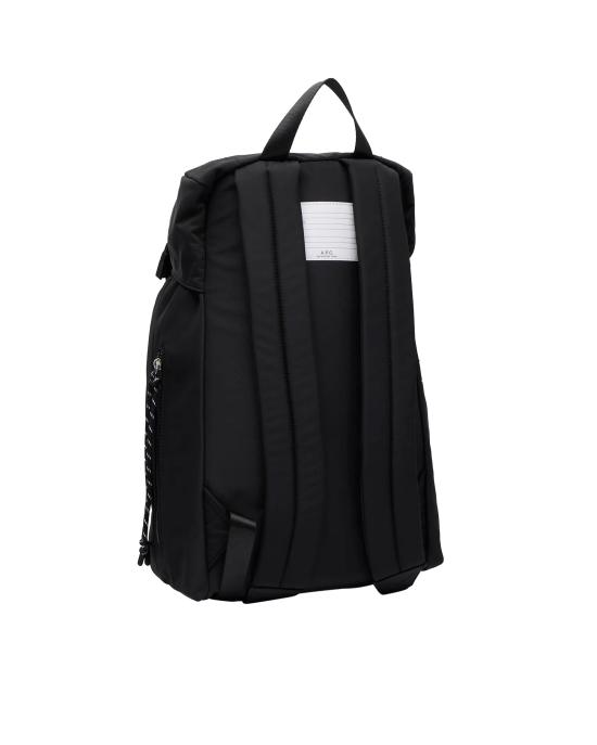 26FW 아페쎄 로고 프린트 버클 플랩 백팩 PAAGE H62631 BLACK - A.P.C.