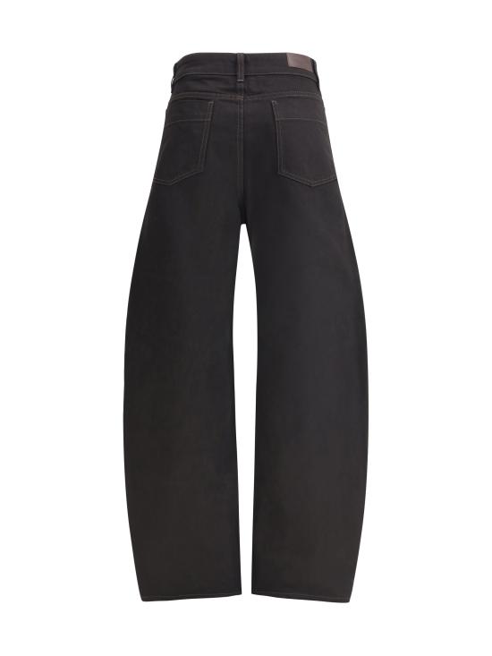 26FW 르메르 하이 웨이스티드 커브드 팬츠 PA1264LD1055 BLACK - LEMAIRE