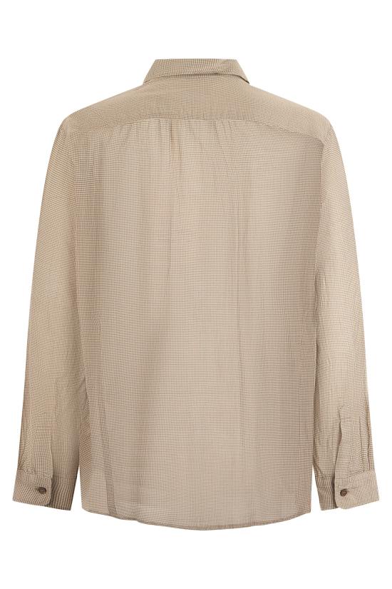 26SS 아워레가시 헤이즐 그리드 클라우드 코튼 실크 플라우 셔츠 M2262PHG BEIGE - OUR LEGACY