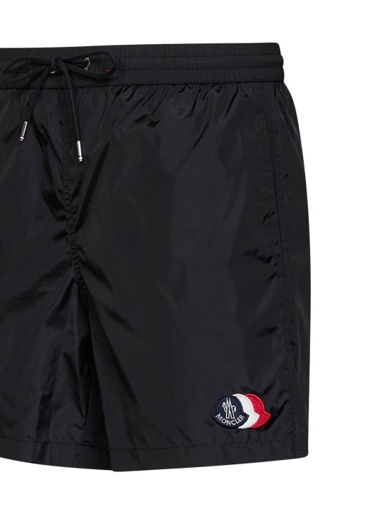 26FW 몽클레어 나일론 로고 패치 스윔 팬츠 L20912C000055985M999 BLACK - MONCLER