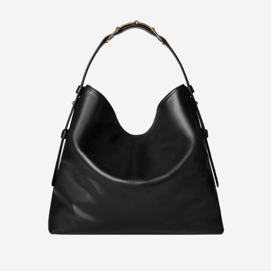 25FW 구찌 베아트릭스 모노그램 스웨이드 라지 토트백 850546 BLACK - GUCCI
