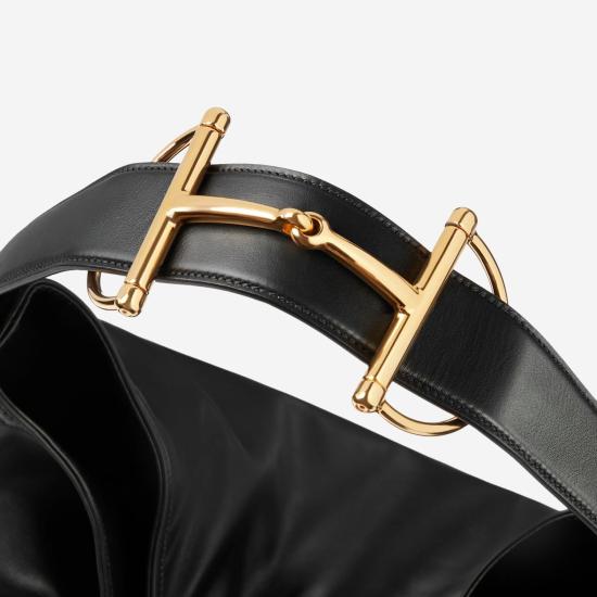 25FW 구찌 베아트릭스 모노그램 스웨이드 라지 토트백 850546 BLACK - GUCCI