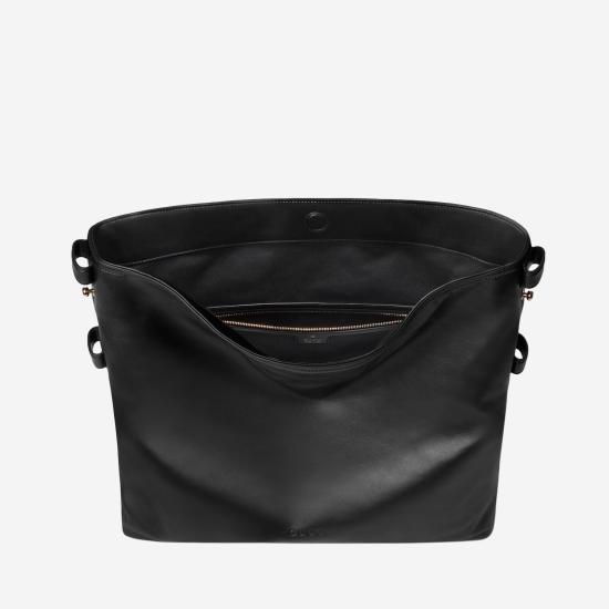 25FW 구찌 베아트릭스 모노그램 스웨이드 라지 토트백 850546 BLACK - GUCCI