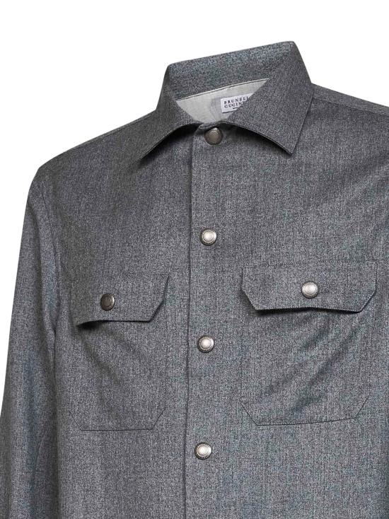 26FW 브루넬로 쿠치넬리 셔츠 MY6660721 C002 GRAY - BRUNELLO CUCINELLI