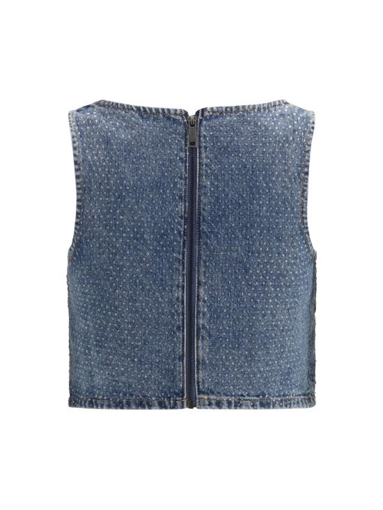 26SS 셀프 포트레이트 민소매 티셔츠 RS26826TBL BLUE