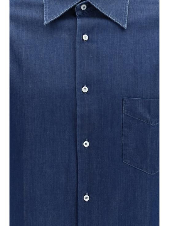 26SS 브루넬로 쿠치넬리 셔츠 MR6830621 BLUE - BRUNELLO CUCINELLI