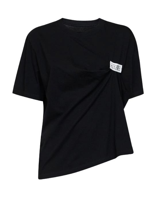 26FW MM6 메종마르지엘라 폴로 티셔츠 S52NF0018 BLACK