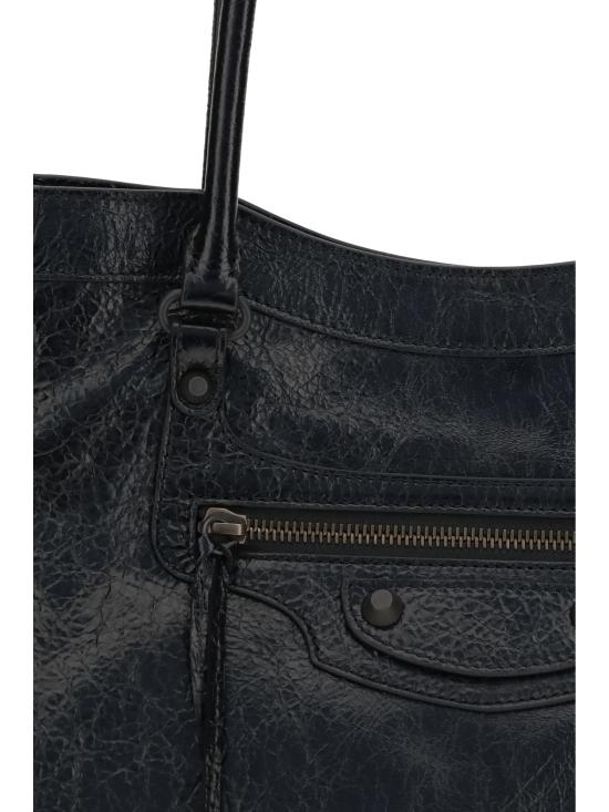 26SS 발렌시아가 가죽 로고 토트백 가방 8469212ABEK BLACK - BALENCIAGA