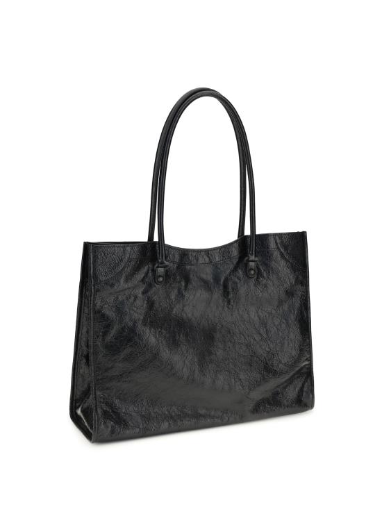26SS 발렌시아가 가죽 로고 토트백 가방 8469212ABEK BLACK - BALENCIAGA