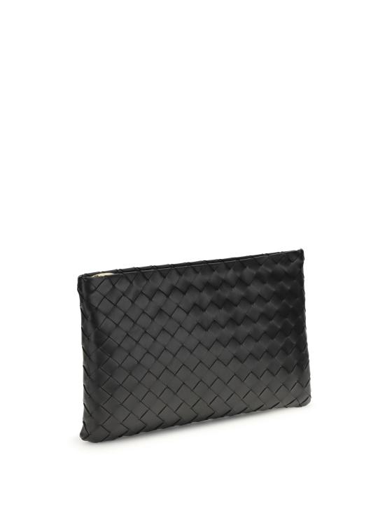 26SS 보테가베네타 인트레치아토 미디움 플랫 파우치 742972VCPP9 BLACK