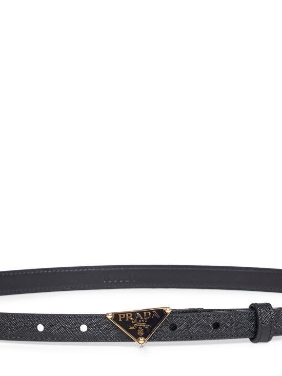 26FW 프라다 사피아노 트라이앵글 로고 벨트 1CC621053F0002 BLACK - PRADA