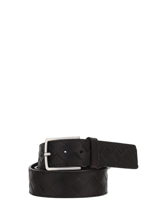 26SS 보테가베네타 인트레치아토 레더 벨트 609182VCPQ3 SILVER - BOTTEGA VENETA