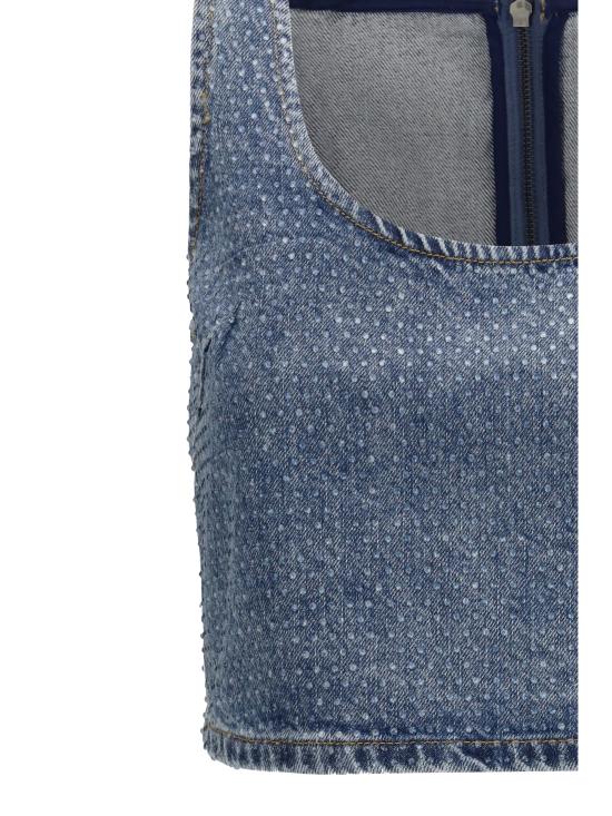 26SS 셀프 포트레이트 민소매 티셔츠 RS26826TBL BLUE - SELF PORTRAIT