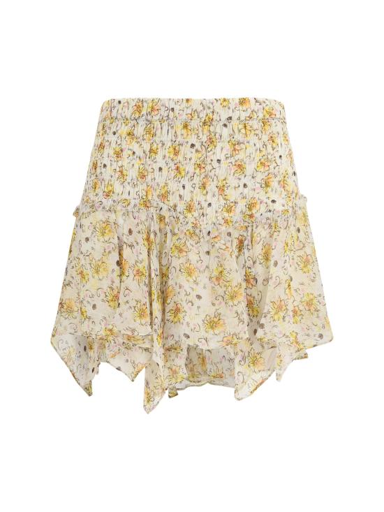 26FW 이자벨마랑에뚜왈 피알라 프린티드 시폰 스커트 JU0541FAD3J01E YELLOW - ISABEL MARANT ETOILE