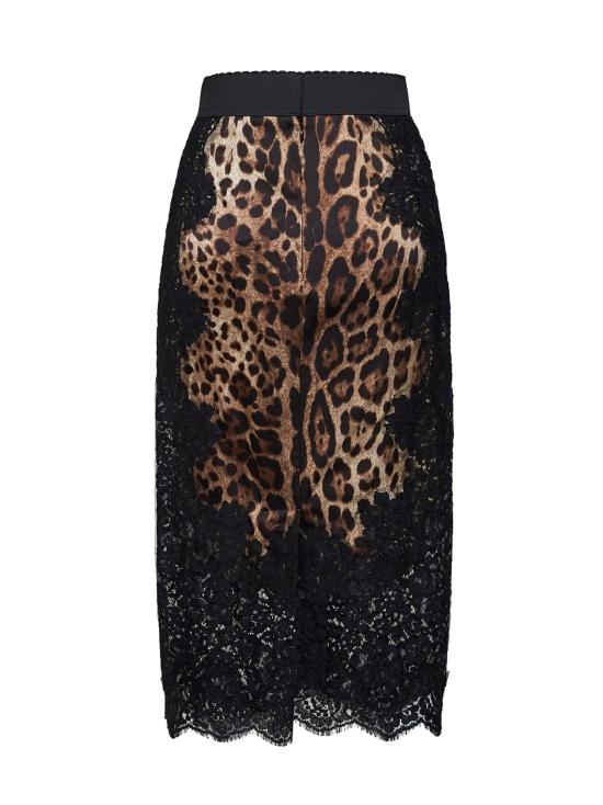 26FW 돌체앤가바나 레오파드 프린트 새틴 미디 스커트 F4BHCTFSAXYHY13M MULTICOLOR - DOLCE & GABBANA