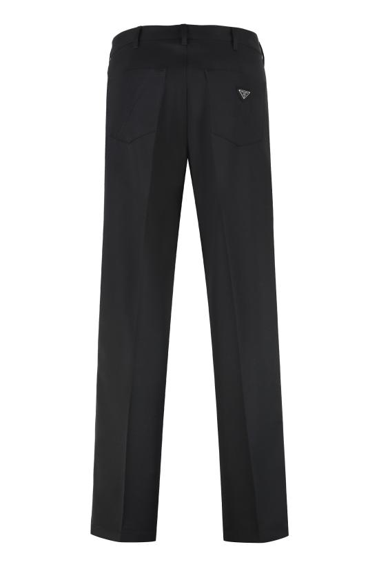 25FW 프라다 스트레이트 핏 울 트라우저 UP0371 S OOO BLACK - PRADA