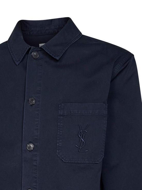 26SS 생로랑 코튼 카산드라 오버셔츠 861004Y04VD5109 NAVY - SAINT LAURENT