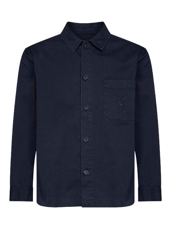 26SS 생로랑 코튼 카산드라 오버셔츠 861004Y04VD5109 NAVY
