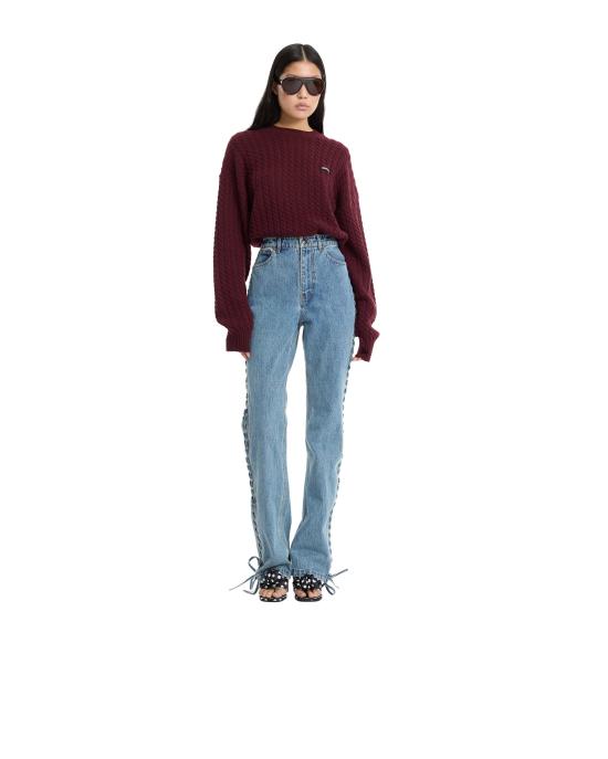 26FW 로테이트 바이 크리스텐슨 스웨터 116437741 BURGUNDY - ROTATE BY BIRGERCHRISTENSEN