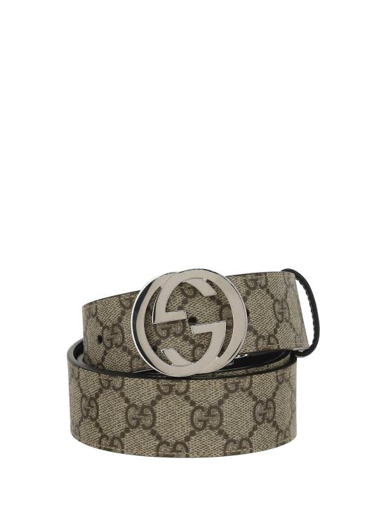 26SS 구찌 리버시블 GG 슈프림 벨트 473030KGDHN BEIGE - GUCCI