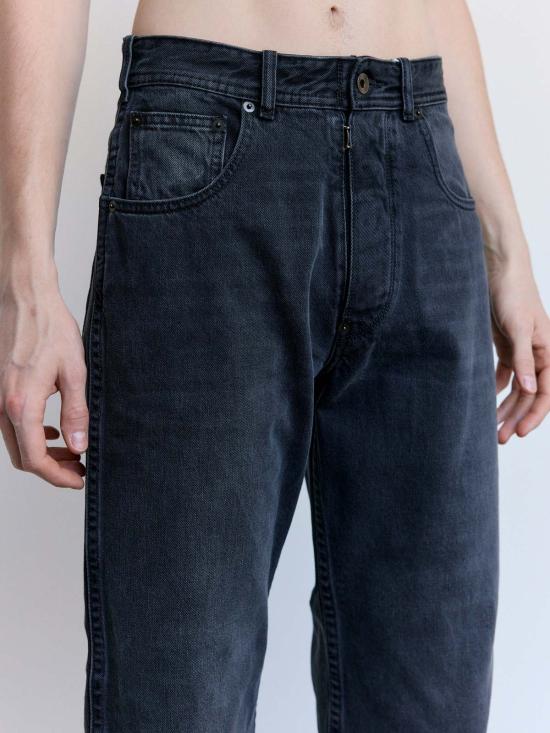  마르지엘라 데님 팬츠 메종  코튼 스트레이트 레그 크롭 진 - MAISON MARGIELA