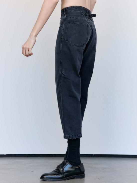  마르지엘라 데님 팬츠 메종  코튼 스트레이트 레그 크롭 진 - MAISON MARGIELA