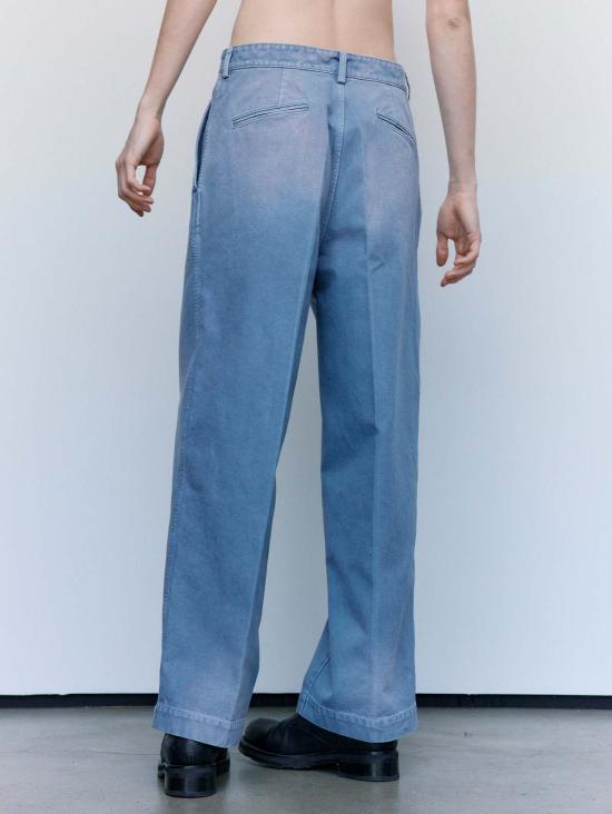  마르니 데님 팬츠 선페이디드 코튼 워크 팬츠 - MARNI