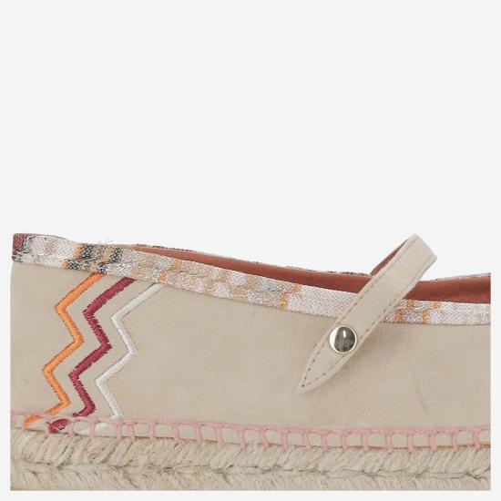  미소니 로퍼 미쏘니 지그재그 비스코스 블렌드 에스파드리유 베이지 - MISSONI