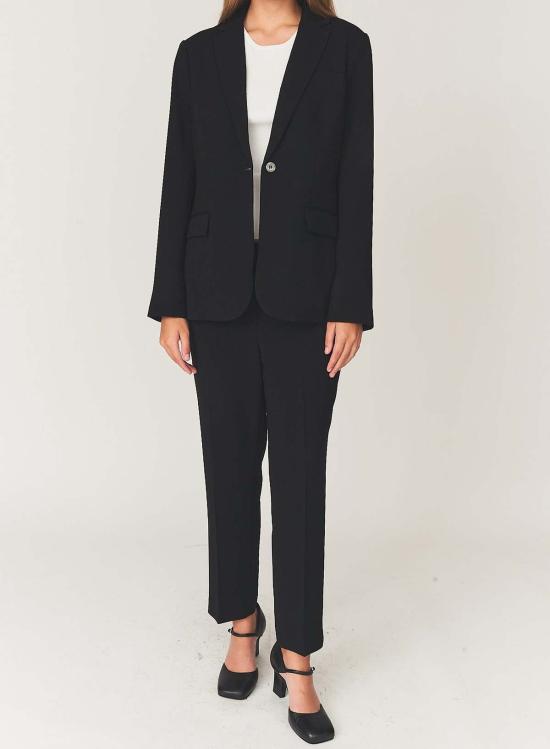  The Garment x Tomorrow 크롭 팬츠 더 가먼트 X 투모로우 크레이프 풀온 팬츠 블랙