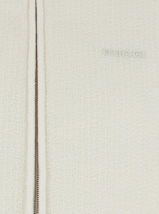  구찌 숏패딩 울 후드 봄버 재킷 코트 화이트 - GUCCI