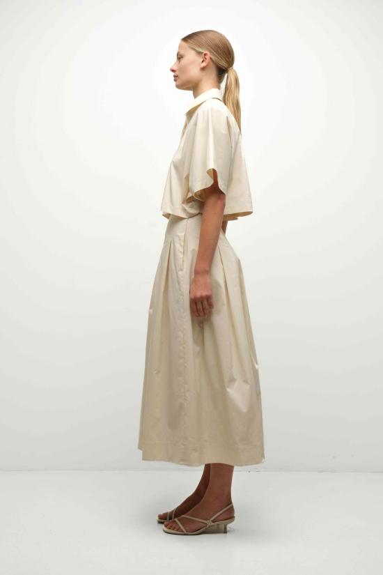  조나단 심카이 탑 블레어 S/S 셔츠 스톤 - JONATHAN SIMKHAI