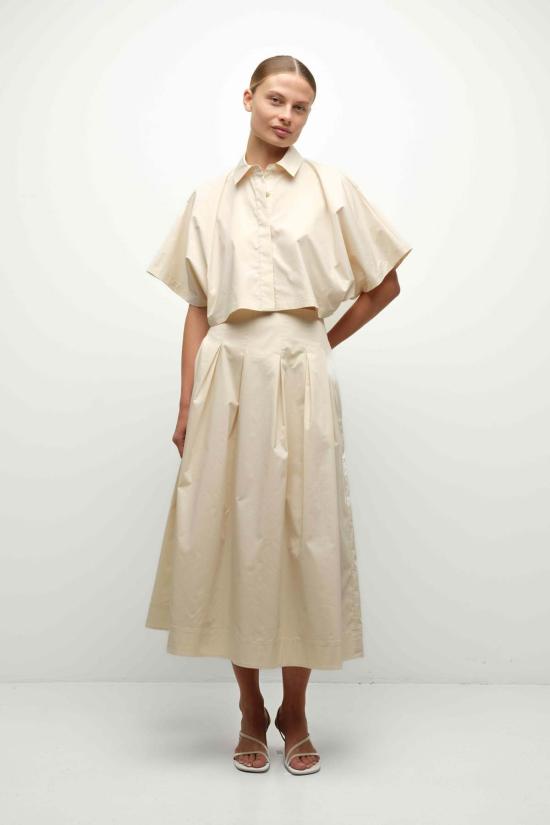  조나단 심카이 탑 블레어 S/S 셔츠 스톤 - JONATHAN SIMKHAI