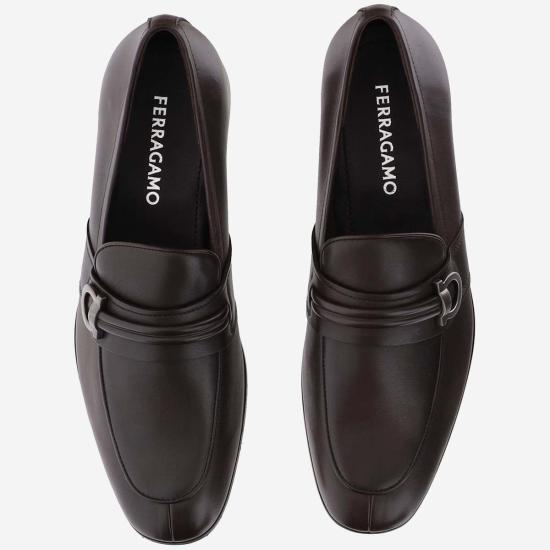  살바토레 페라가모 로퍼 페라가모 다크 브라운 가죽 - SALVATORE FERRAGAMO