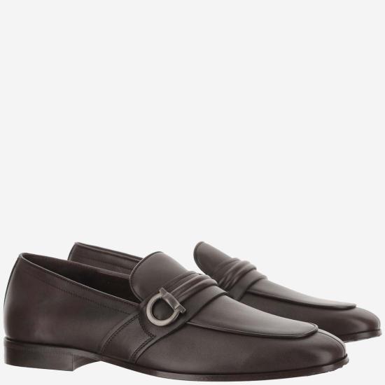 살바토레 페라가모 로퍼 페라가모 다크 브라운 가죽 - SALVATORE FERRAGAMO