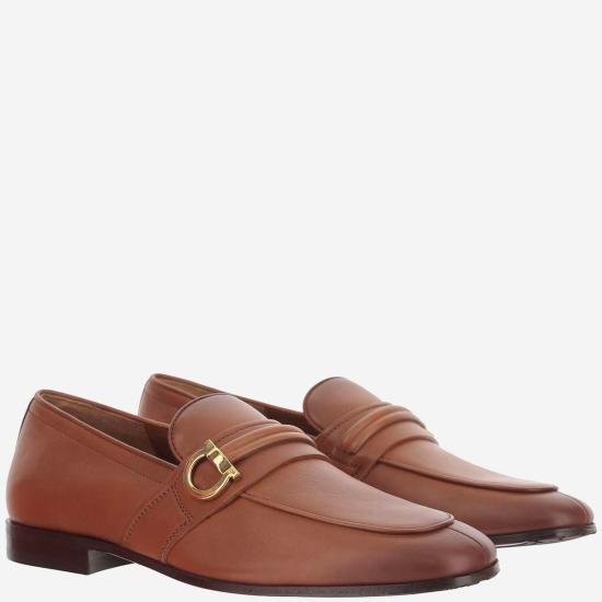  살바토레 페라가모 로퍼 페라가모 송아지 가죽  라이트 브라운 - SALVATORE FERRAGAMO