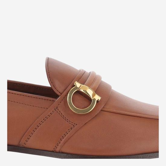  살바토레 페라가모 로퍼 페라가모 송아지 가죽  라이트 브라운 - SALVATORE FERRAGAMO