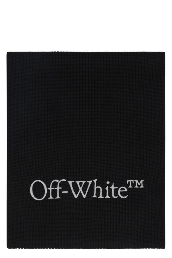 오프화이트 머플러/스카프 버진 울 스카프 블랙 - OFF WHITE
