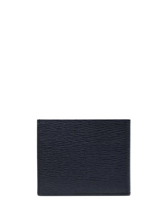  살바토레 페라가모 남성지갑 페라가모 메탈릭 로고 송아지 가죽 지갑 (블루) - SALVATORE FERRAGAMO