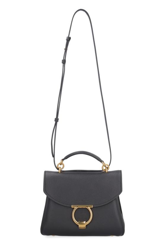  살바토레 페라가모 가방 페라가모 간치니 페블드 가죽 핸드백 블랙 - SALVATORE FERRAGAMO