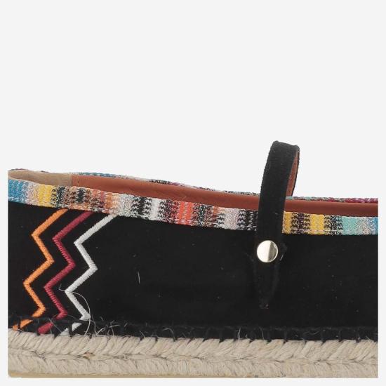  미소니 로퍼 미쏘니 지그재그 비스코스 블렌드 에스파드리유 블랙 - MISSONI