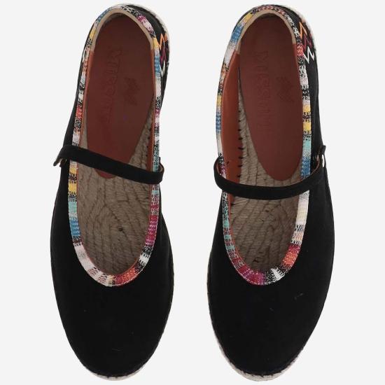  미소니 로퍼 미쏘니 지그재그 비스코스 블렌드 에스파드리유 블랙 - MISSONI