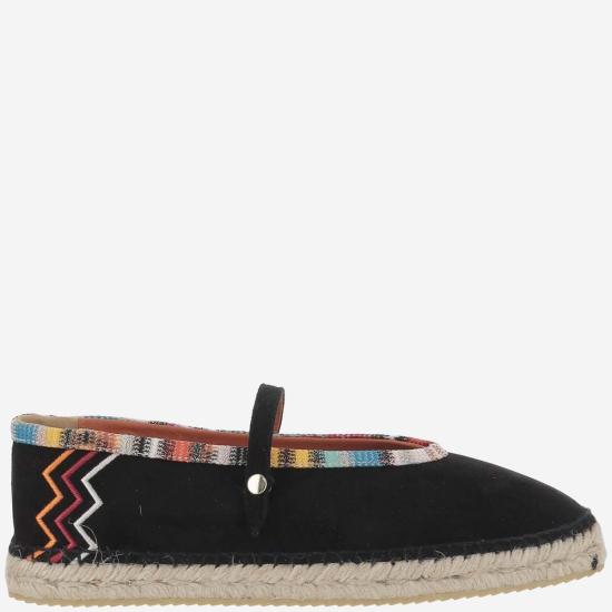 미소니 로퍼 미쏘니 지그재그 비스코스 블렌드 에스파드리유 블랙 - MISSONI