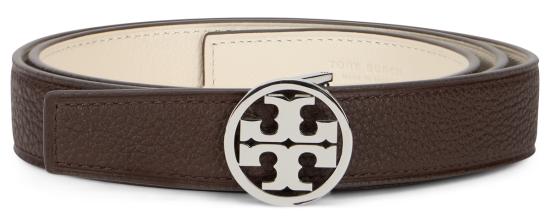  토리버치 벨트 토리 버치 밀러 리버서블  다크 코코아/아이보리/실버 - TORY BURCH