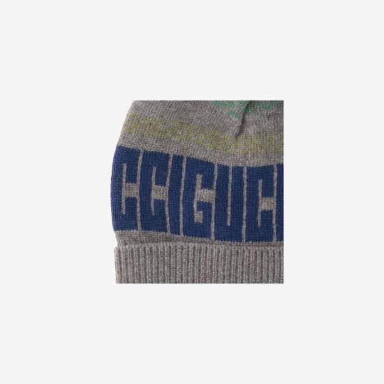  [키즈] 구찌 액세서리 로고가 있는 아동용 울 모자 - GUCCI