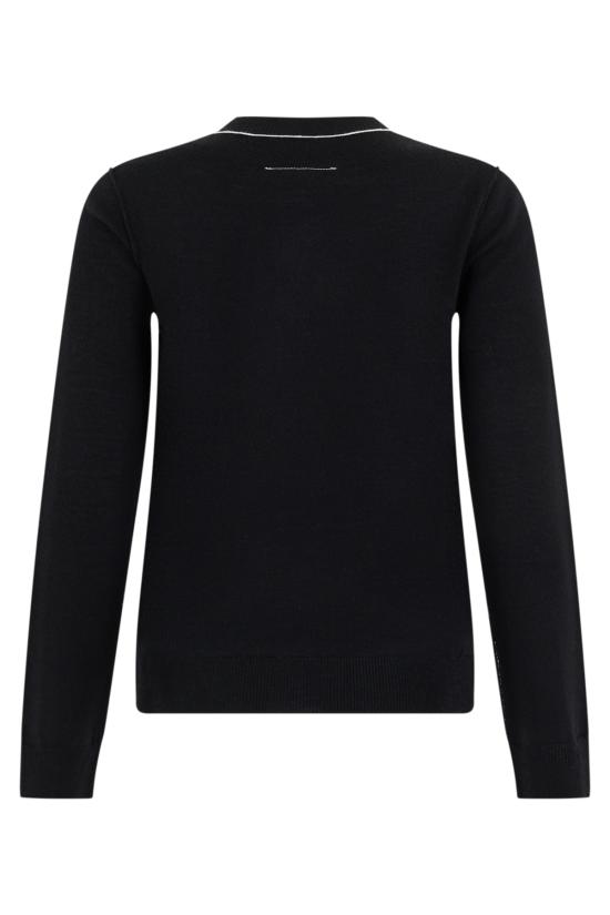  MM6 메종마르지엘라 스웨터 Mm6 메종 마르지엘라 크루넥  블랙 - MM6 MAISON MARGIELA